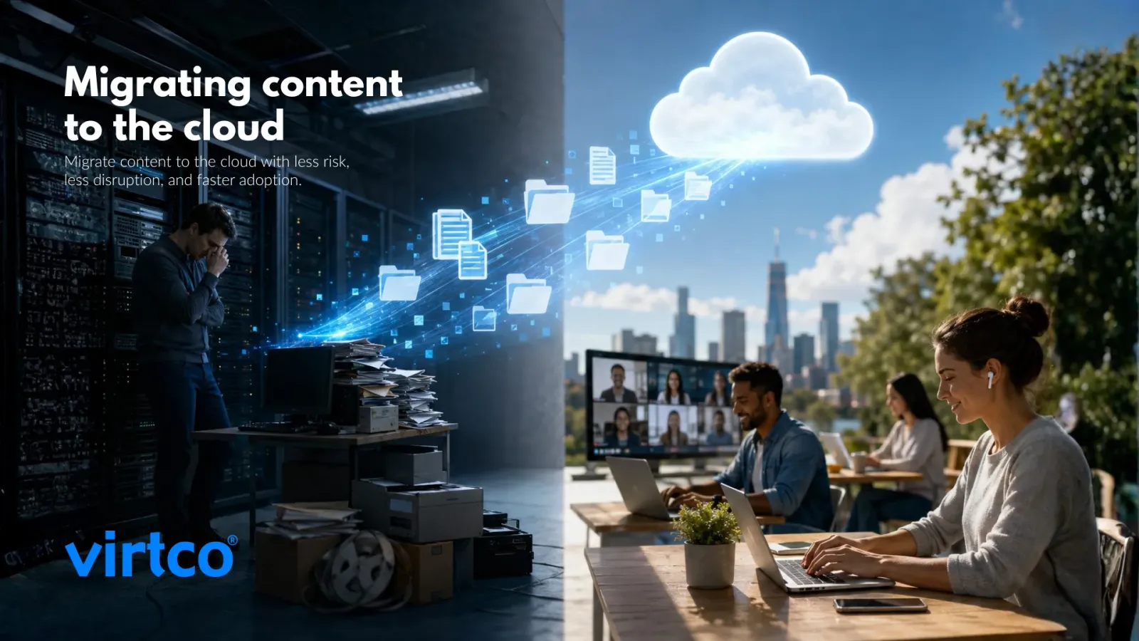 Proven digital accelerator for migrating content to the cloud 6-step process flow.