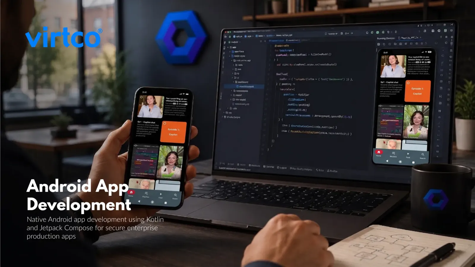 Native Android app development using Kotlin and Jetpack Compose for secure enterprise production apps